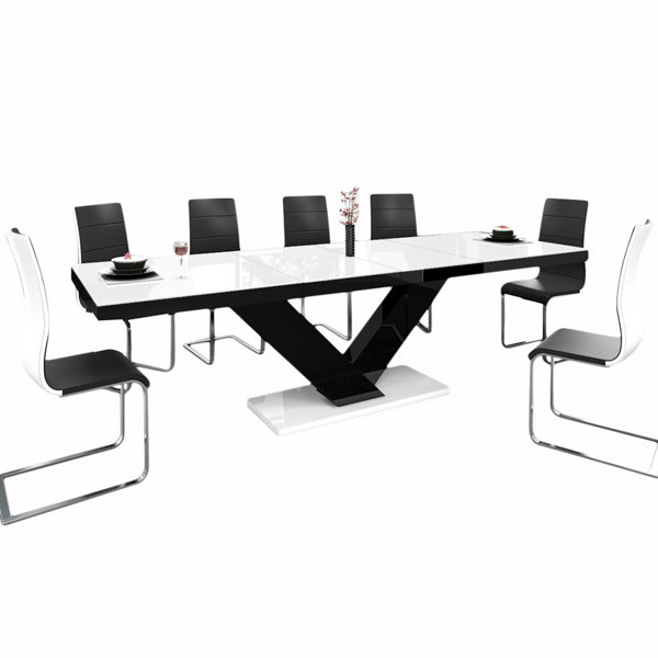 Orren Ellis Fallin Extendable Dining Table & Reviews Wayfair